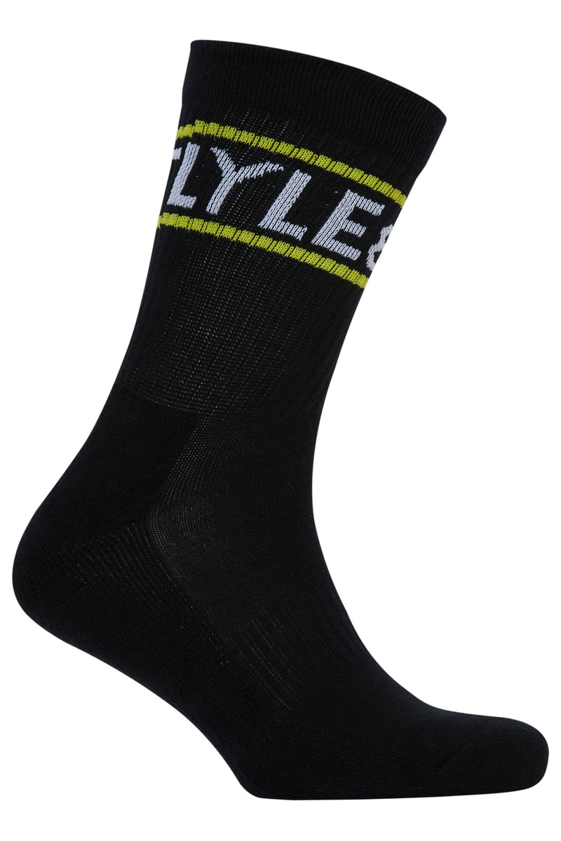 Lyle & Scott Mens Socks 3 Pack Jock Black/Grey/Peacoat Navy Northern