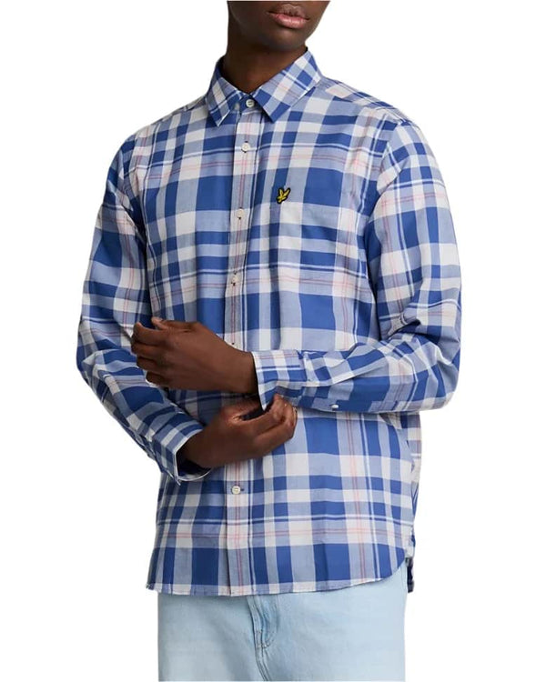Lyle & Scott Mens Spring Tartan Shirt Now Blue Northern Ireland