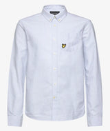 Lyle & Scott Mens Stripe Oxford Shirt Light Blue/White Northern