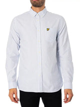 Lyle & Scott Mens Stripe Oxford Shirt Light Blue/White Northern