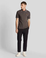 Lyle & Scott Men’s Tipped Polo Shirt Gunmetal/White Northern