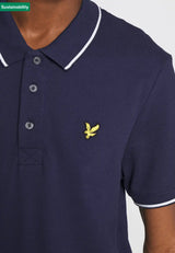 Lyle & Scott Tipped Polo Shirt - Navy / White