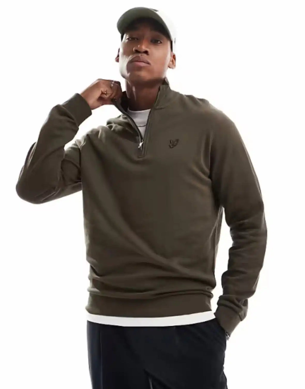Quarter zip green sale