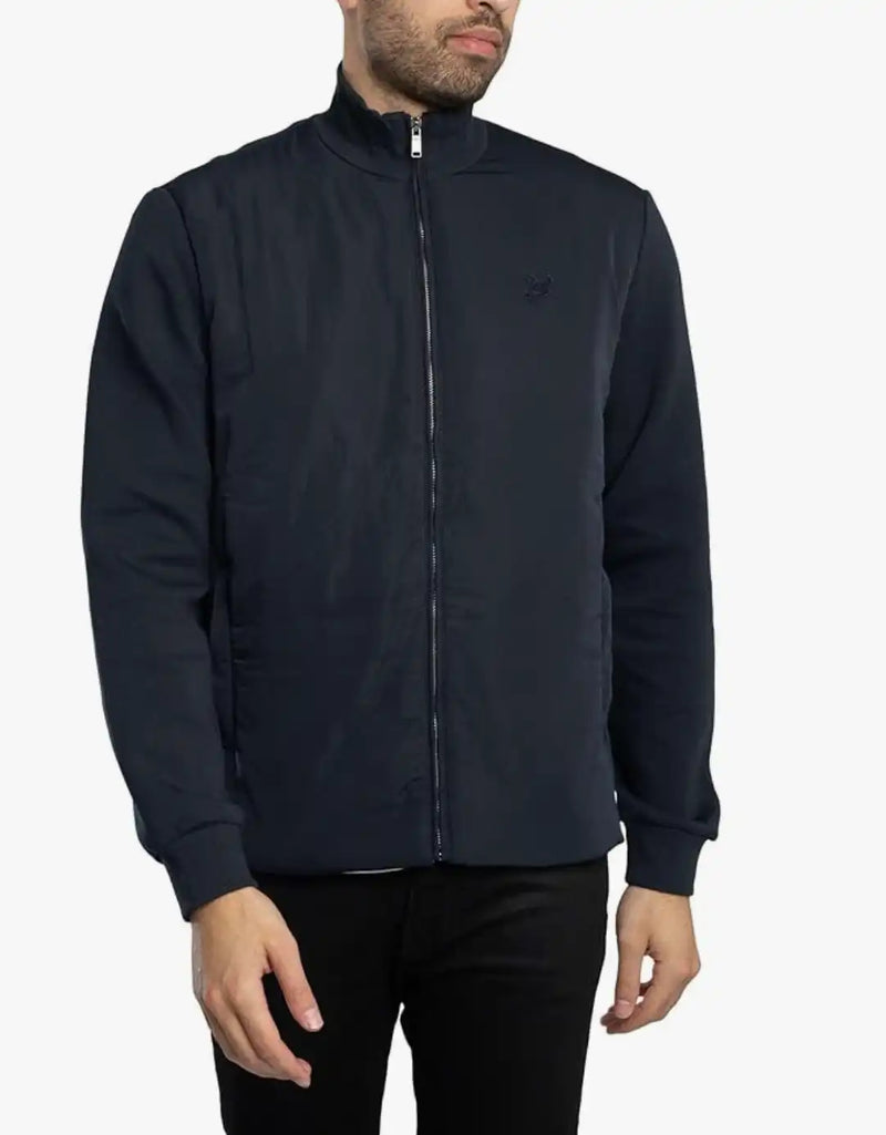 Lyle & Scott Mens Tonal Hybrid Jacket Dark Navy Northern Ireland