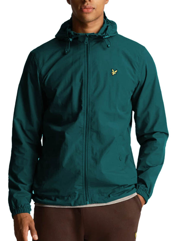 Lyle & Scott Mens Zip Through Hooded Jacket Malachite Green Northern