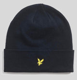 Lyle & Scott Merino Wool Blend Beanie Hat Dark Navy Northern Ireland