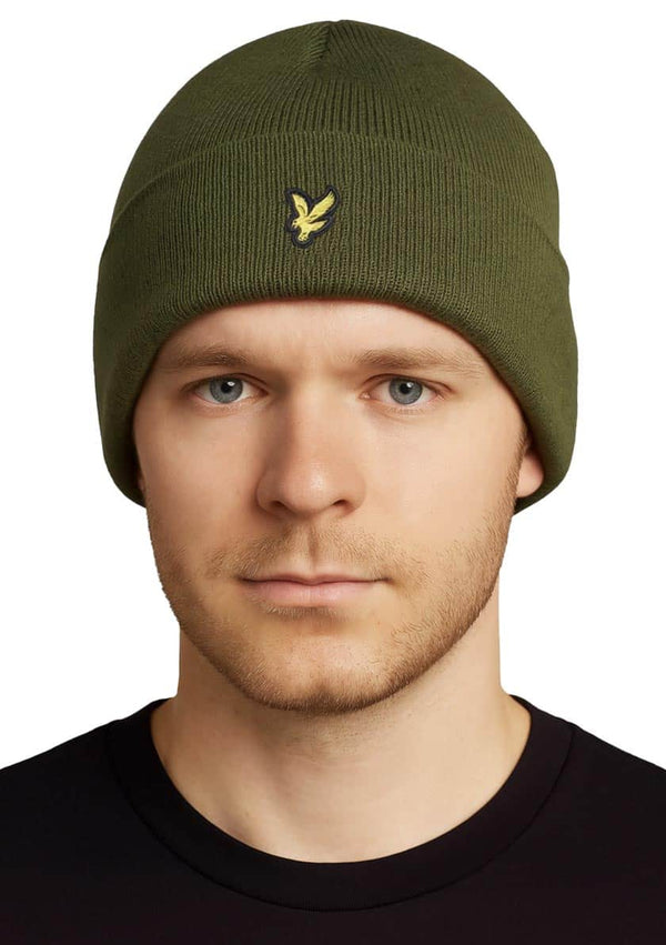 Lyle & Scott Merino Wool Blend Beanie Hat Deep Depths Northern