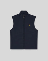 Lyle & Scott Mesh Back Softshell Funnel Neck Gilet Dark Navy Northern
