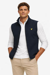 Lyle & Scott Mesh Back Softshell Funnel Neck Gilet Dark Navy Northern
