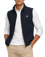 Lyle & Scott Mesh Back Softshell Funnel Neck Gilet Dark Navy Northern