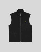 Lyle & Scott Mesh Back Softshell Funnel Neck Gilet Jet Black Northern