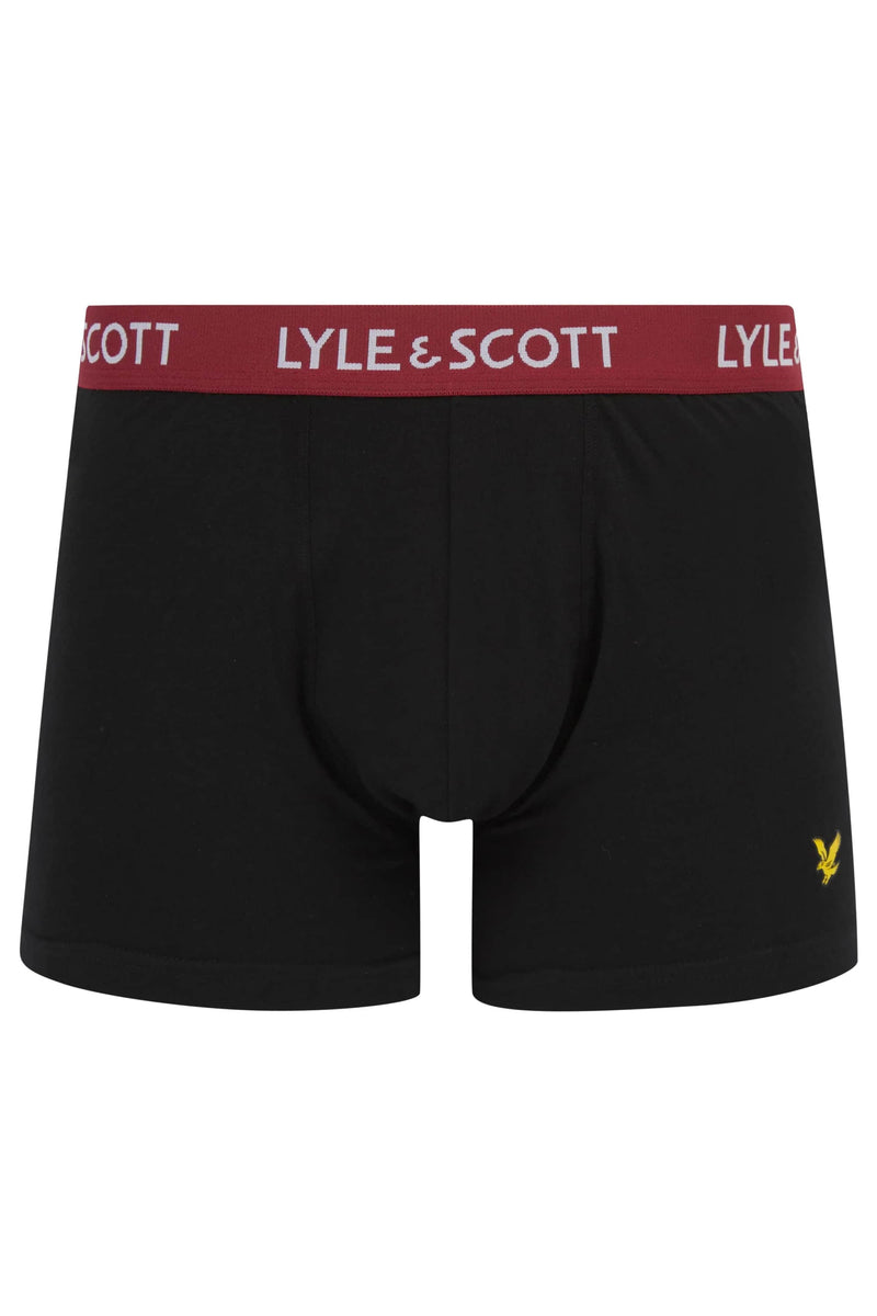 Lyle & Scott Miller 5 Pack Boxer Briefs Black Multi Waistband