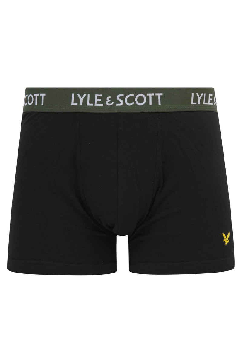 Lyle & Scott Miller 5 Pack Boxer Briefs Black Multi Waistband