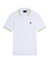 Lyle & Scott Multi Tipped Polo Shirt White/Vibrant Kiwi/Key Lime