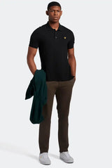 Lyle & Scott Plain Polo Shirt Jet Black - Shirts & Tops