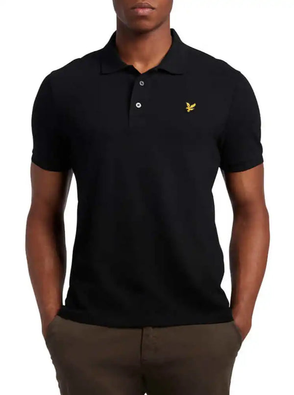 Lyle & Scott Plain Polo Shirt Jet Black - S - Shirts & Tops