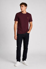 Lyle & Scott Plain T-Shirt Noir Plum Northern Ireland Belfast