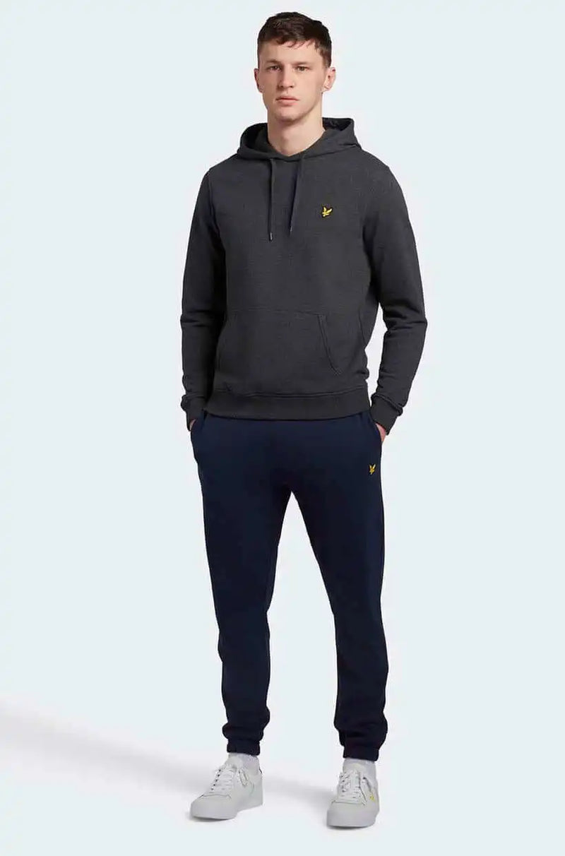 Lyle & Scott Pullover Hoodie Charcoal Marl - Shirts & Tops