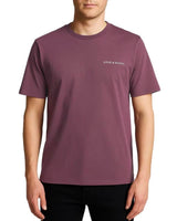Lyle & Scott Script T Shirt Dusky Maroon Northern Ireland Belfast