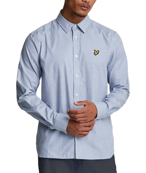 Lyle & Scott Shepherd Check Shirt Crafted Blue/White Northern Ireland