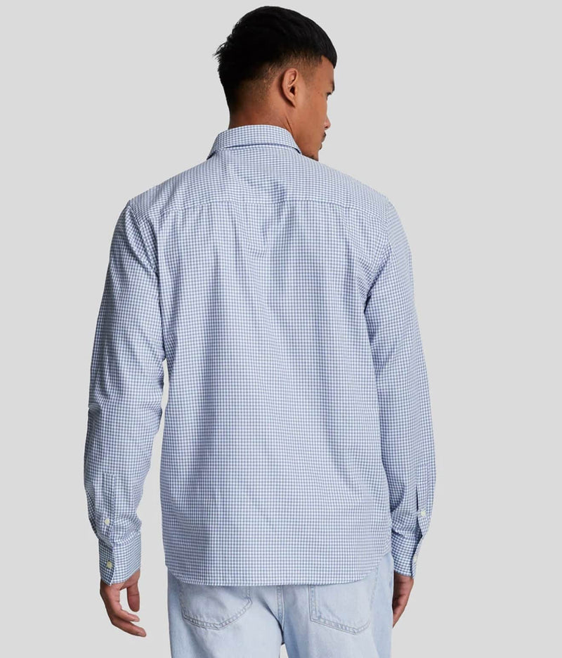 Lyle & Scott Shepherd Check Shirt Crafted Blue/White Northern Ireland