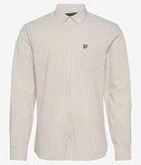 Lyle & Scott Slim Fit Gingham Shirt White Sesame.