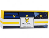 Lyle & Scott Socks 3 Pack Gift Box Flanders Stripe - Beacon Blue