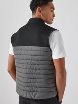 Lyle & Scott Sports Fleece Hybrid Gilet Jet Black/Granite Northern