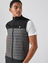 Lyle & Scott Sports Fleece Hybrid Gilet Jet Black/Granite Northern