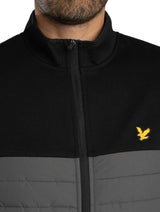 Lyle & Scott Sports Fleece Hybrid Jacket Jet Black/Granite Northern