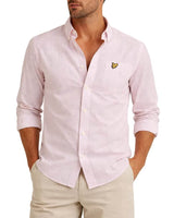 Lyle & Scott Stripe Oxford Shirt Pink Grapefruit / White Northern