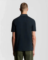 Lyle & Scott Striped Tipped Polo Shirt Dark Navy/Foam Northern