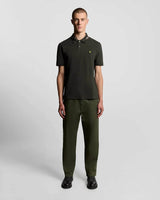 Lyle & Scott Striped Tipped Polo Shirt Gunmetal/Foam Northern Ireland