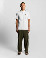 Lyle & Scott Striped Tipped Polo Shirt White/Dark Navy Northern