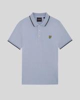 Lyle & Scott Tipped Polo Shirt Bubble Blue/Jet Black Northern Ireland