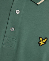 Lyle & Scott Tipped Polo Shirt Everglade Green/Wheat Northern Ireland