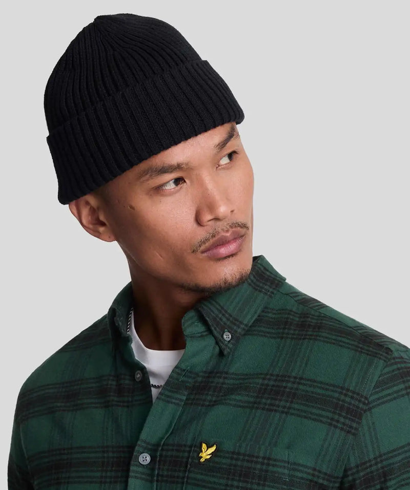 Lyle & Scott Tonal Check Flannel Shirt Argyle Teal/Jet Black Northern