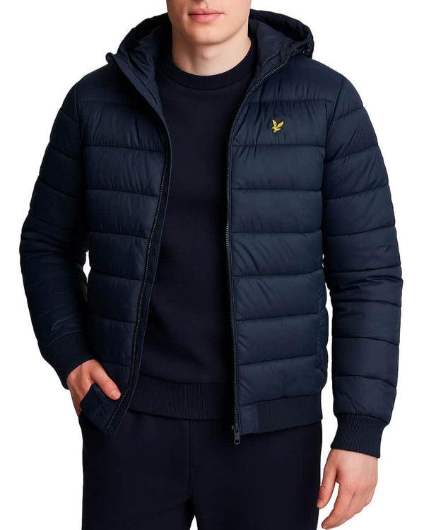 Lyle & Scott Wadded Puffer Jacket Dark Navy Northern Ireland Belfast