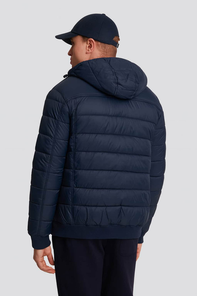 Lyle & Scott Wadded Puffer Jacket Dark Navy Northern Ireland Belfast