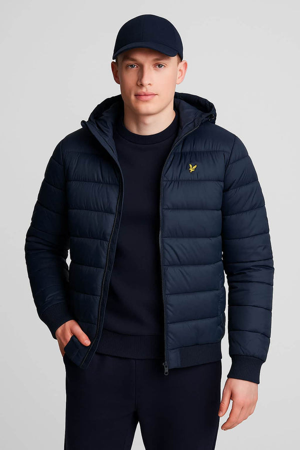 Lyle & Scott Wadded Puffer Jacket Dark Navy Northern Ireland Belfast