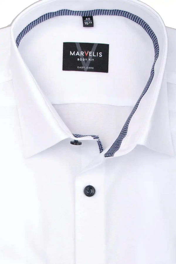 Marvelis Men’s Body Fit (Slim Fit) Dress Shirt 7502/54/00 White