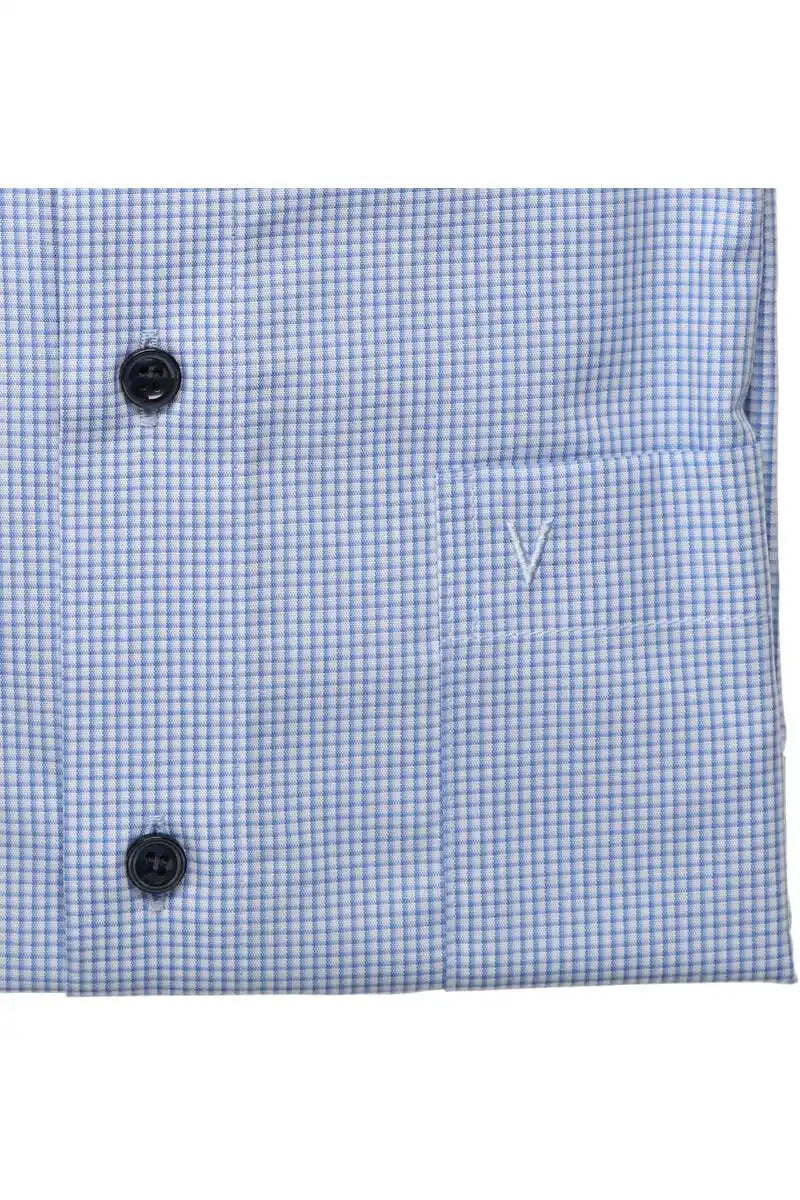 Marvelis Mens Long Sleeve Dress Shirt Modern Fit 7232/44/11 Blue/White