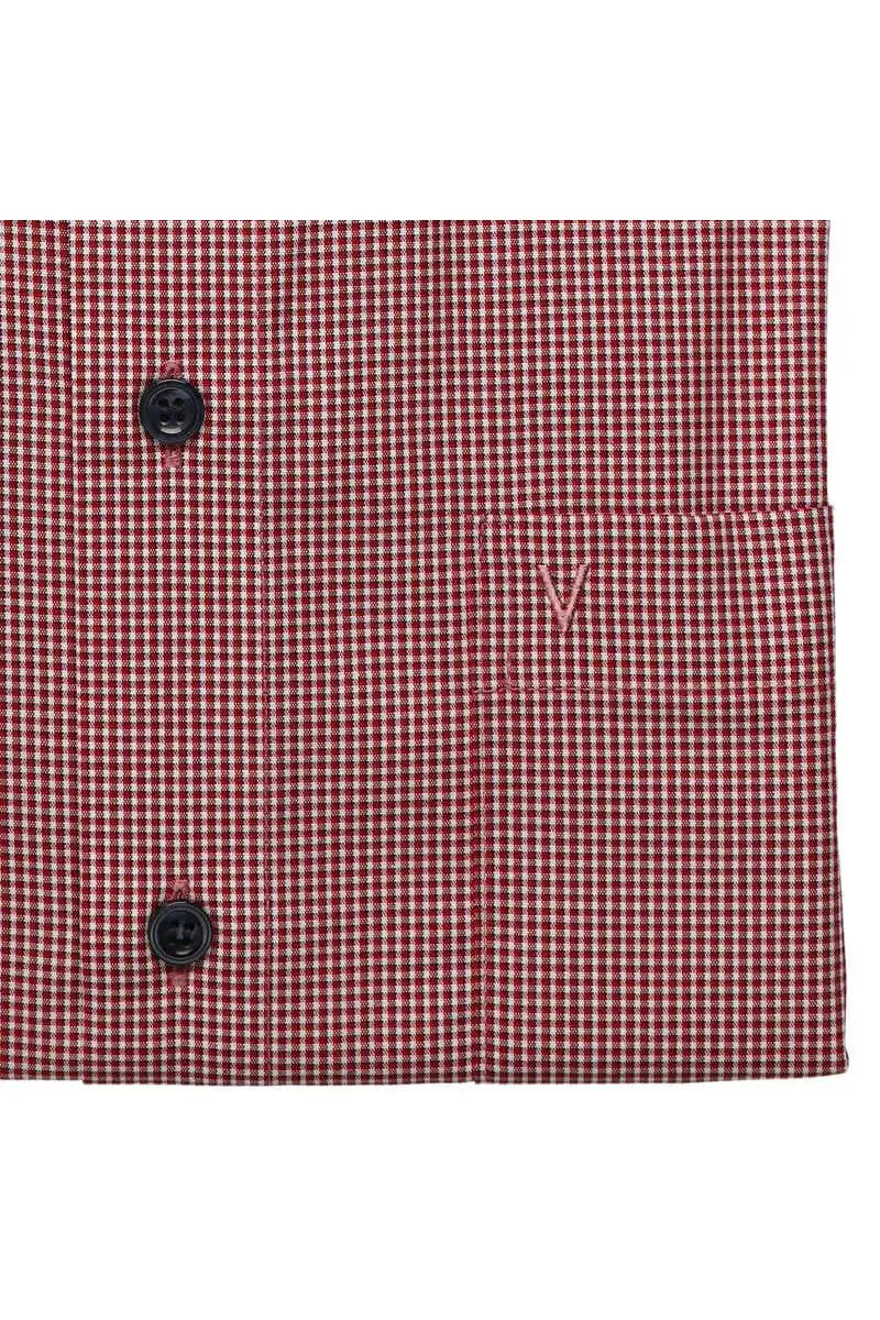 Marvelis Mens Long Sleeve Dress Shirt Modern Fit 7232/44/35 Red/White