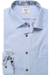 Marvelis Mens Modern Fit Formal Dress Shirt Blue Northern Ireland