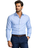 Marvelis Mens Modern Fit Formal Dress Shirt Blue Northern Ireland