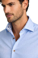 Marvelis Mens Modern Fit Formal Dress Shirt Blue Northern Ireland