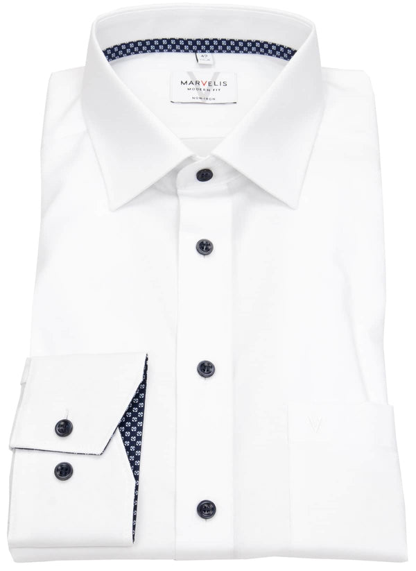 Marvelis Modern Fit Dress Shirt 7220-64-00 White Northern Ireland