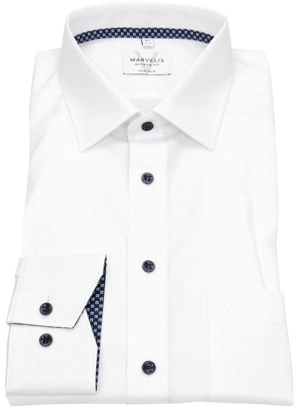 Marvelis Modern Fit Dress Shirt 7220-64-00 White Northern Ireland
