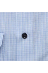 Marvelis Modern Fit Shirt Long Sleeve Dress Shirt Blue Micro Check