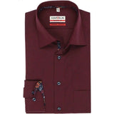 Marvelis- Modern Fit Shirt - Non Iron - Dark Red.